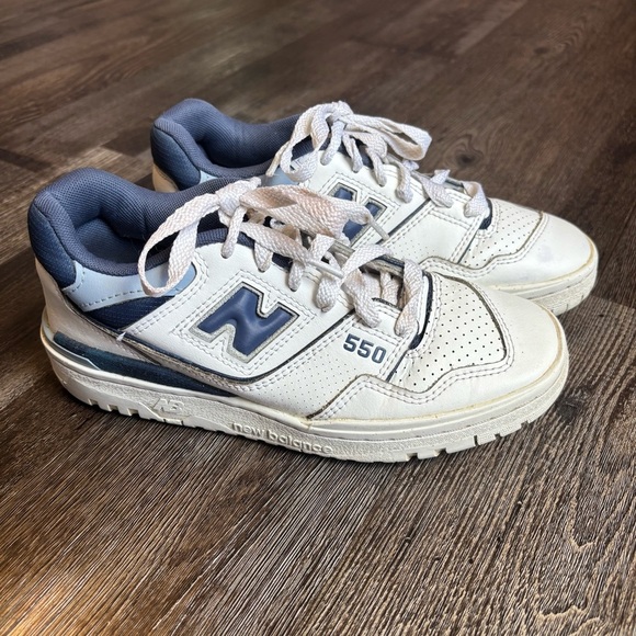 New Balance Shoes - New Balance 550 White and Blue Sneakers
